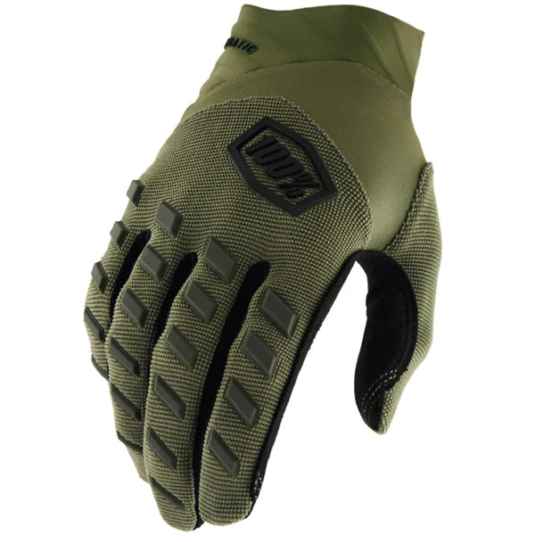 100% Airmatic Gloves - Army Green