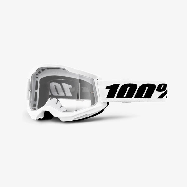 100% Strata 2 Goggles - White (Clear Lens)
