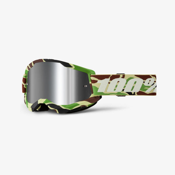 100% Strata 2 War Camo Goggles - Silver Mirror Lens