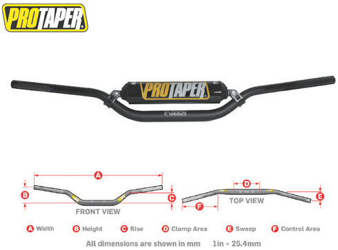 Pro Taper Fuzion CR High Alloy Handlebar - Black