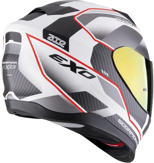 Scorpion EXO-520 Evo 2 Air Lena Helmet - White/Silver/Red Matt