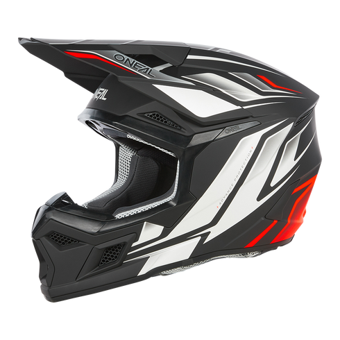 O'Neal 2025 3 Series Race Helmet - Black/White