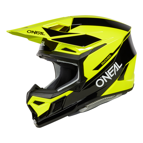 O'Neal 2025 3 Series Static Helmet - Black/Neon Yellow