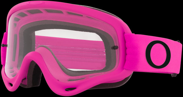 Oakley XS O-Frame MX Goggles with Case - Moto Pink Strap (Clear Lenses)