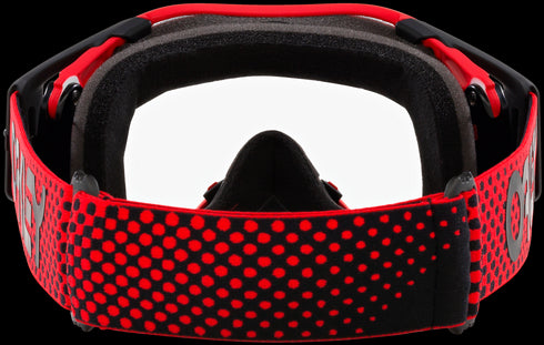 Oakley B1B Airbrake MX Goggles with Case - Moto Red Strap (Clear Lenses)