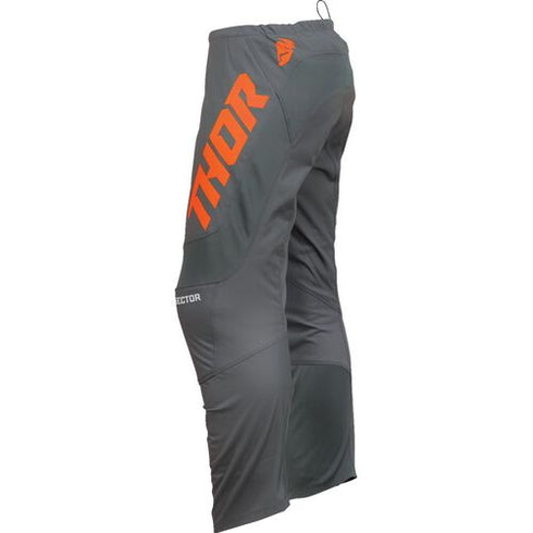 Thor 2024 Sector Checker Youth Pants - Charcoal/Orange