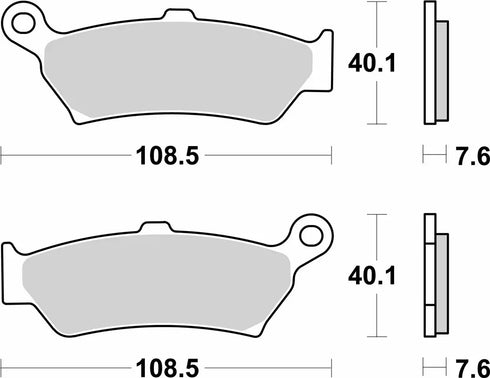 SBS LS Sinter Rear Brake Pads - 1005LS (BMW R1300 GS)