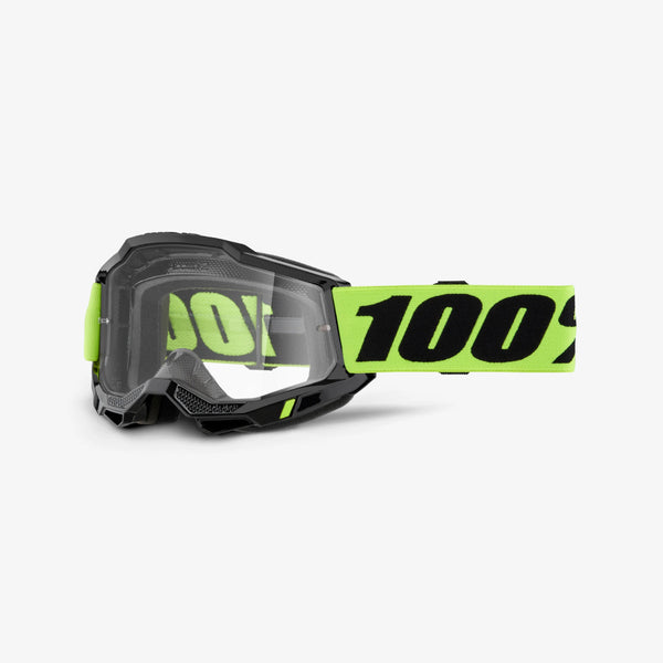 100% Accuri 2 OTG Goggle - Neon Yellow/Clear Lens