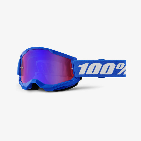 100% Strata 2 Blue - Red Blue Mirror Lens