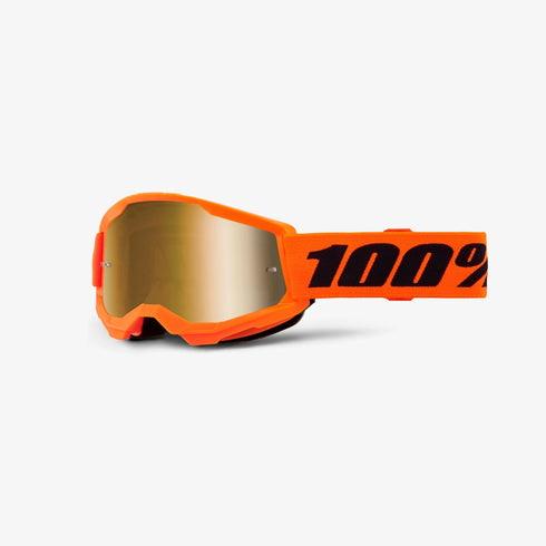 100% Strata 2 Goggle Junior Orange - Gold Mirror Lens