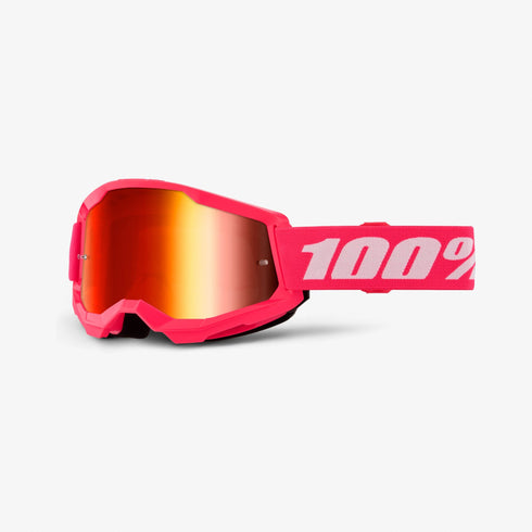 100% Strata 2 Pink - Red Mirror Lens