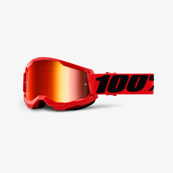 100% Strata 2 Red - Red Mirror Lens