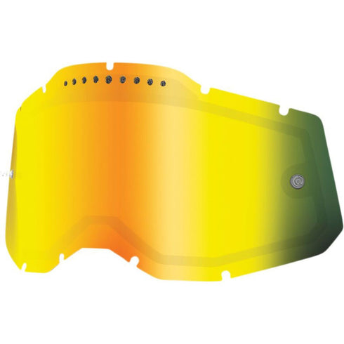 100% Racecraft 2/Accuri 2/Strata 2 Replacement Lens - Gold Mirror