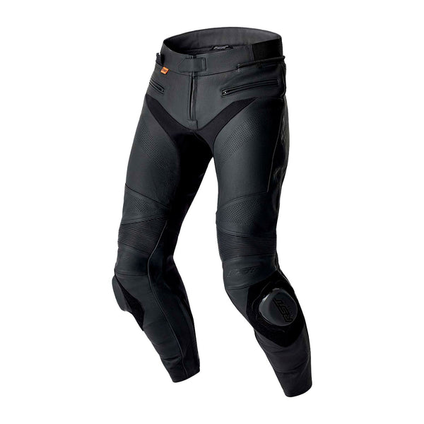 RST Mens S-1 D30 CE Leather Jeans - Black/Black — Motorcycle Gear (image 1 of 2)