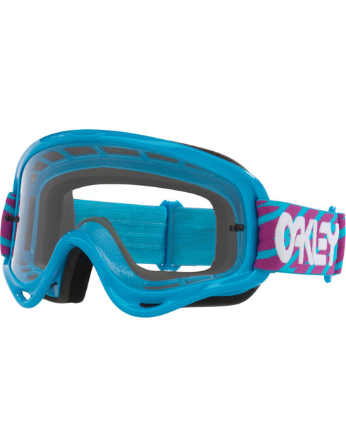 Oakley O-Frame MX Goggles - Blue Bolts Strap (Clear Lens)