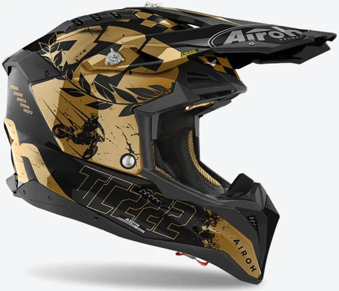 Airoh 2024 Aviator 3 The Legend TC222 Helmet - Chrome Gloss
