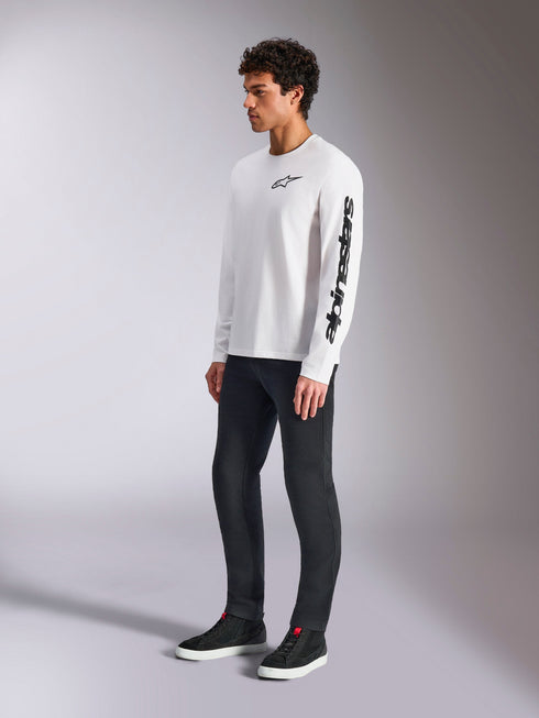 Alpinestars Trackside CSF Long-Sleeve T-shirt - White/Black — Lifestyle (image 6 of 10)
