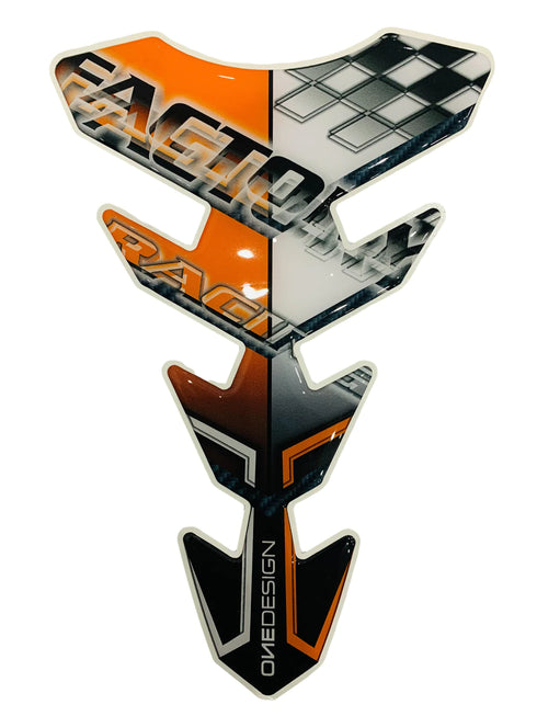 One Design KTM Tank Pad - Orange/White