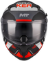 MT Helmets Braker SV Inception Helmet - B5 Gloss (Black/Red/White)
