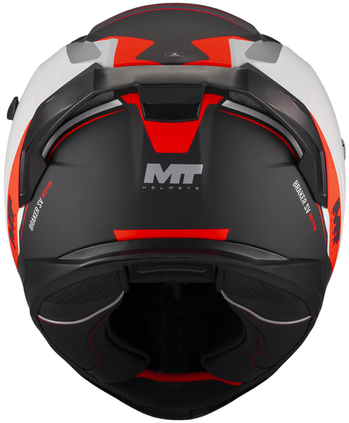 MT Helmets Braker SV Inception Helmet - B5 Gloss (Black/Red/White)