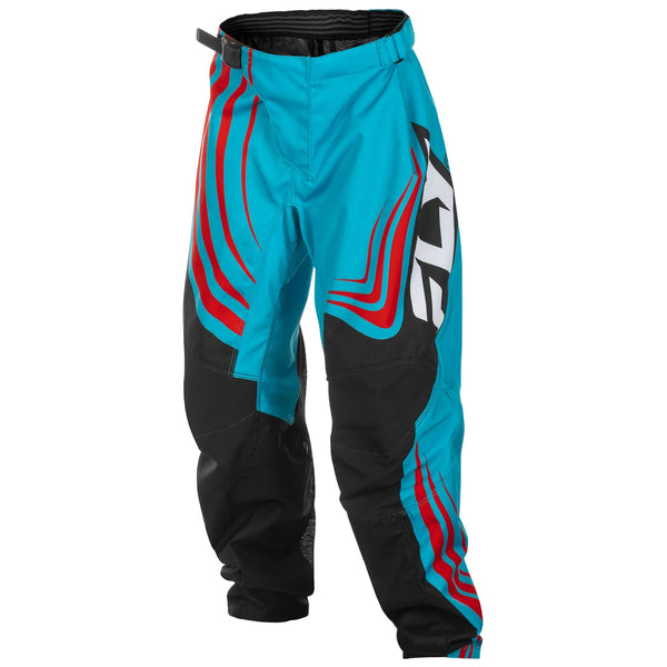 Fly Racing 2025 Youth F-16 Pants - Cyan/Black/Red — Motorcycle Gear (image 1 of 6)