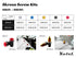 Keiti Spike Screen Bolts Kit - 8 pieces