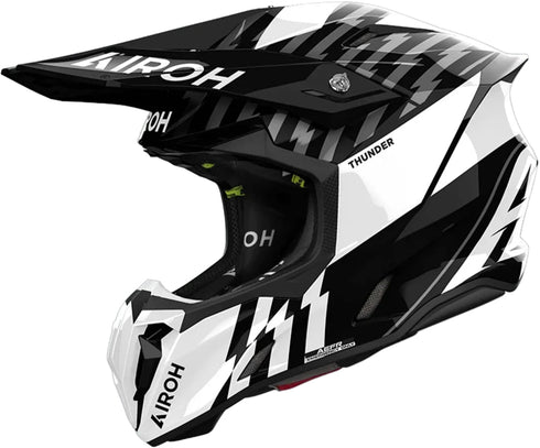 Airoh 2024 Twist 3 Thunder Helmet - Black/White Gloss
