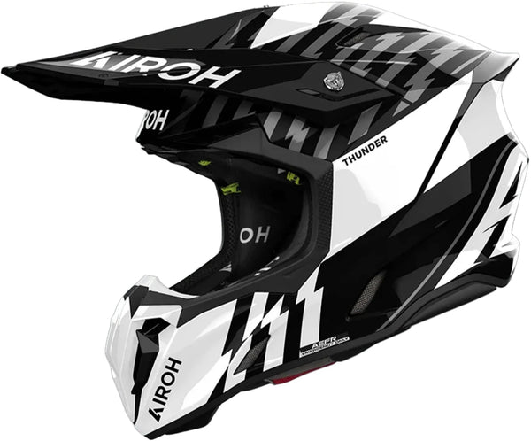 Airoh 2024 Twist 3 Thunder Helmet - Black/White Gloss