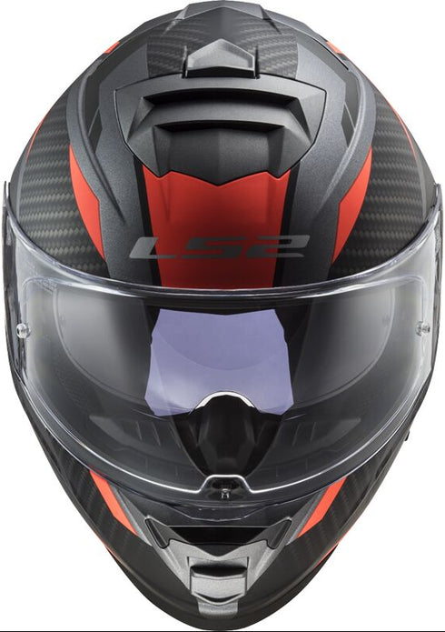 LS2 FF800 Storm II Racer Helmet - Titanium/Orange Matt