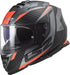 LS2 FF800 Storm II Racer Helmet - Titanium/Orange Matt