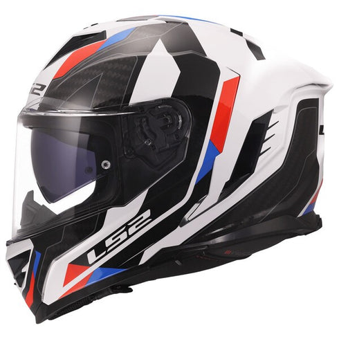 LS2 FF818 Storm III Sporty Helmet - White/Blue/Red