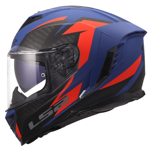 LS2 FF818 Storm III Dynamo Helmet - Blue/Red Matt