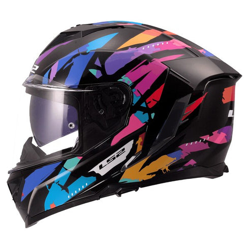 LS2 FF818 Storm III Kaos Helmet - Black/Purple/Blue