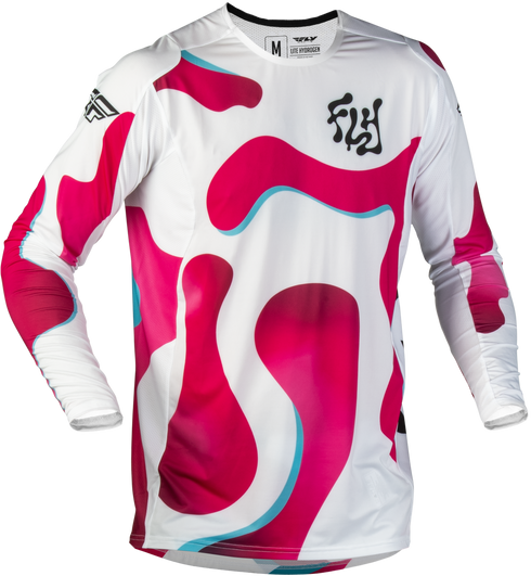 Fly Racing 2027 Lite Flake SE Vibe Jersey - White/Pink/Blue