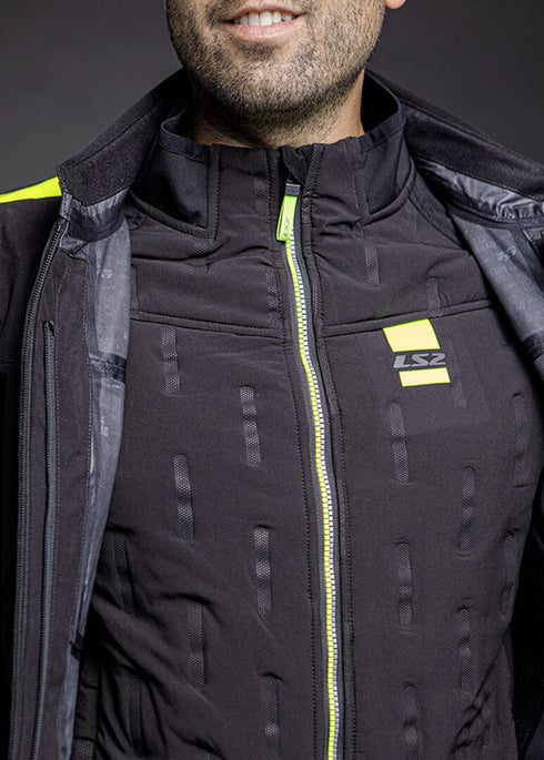 LS2 Mens Titanium Jacket - Black/Hi-Viz Yellow
