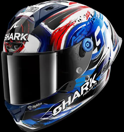 Shark Aeron GP FIM Racing Zarco Replica Helmet - White/Black/Blue (WKB)