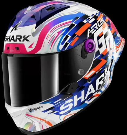 Shark Aeron GP Racing Zarco Replica Helmet - Carbon/Pink/Blue