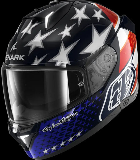 Shark Skwal i3 TLD US Flag Helmet - Black/Red/White BRW