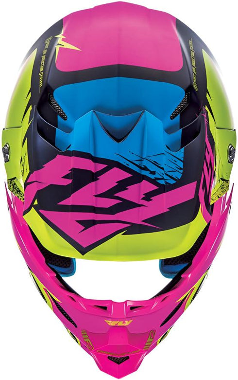 Fly Racing 2017 F2 Carbon MIPS Retrospec Helmet - Hi-Vis/Pink Matt