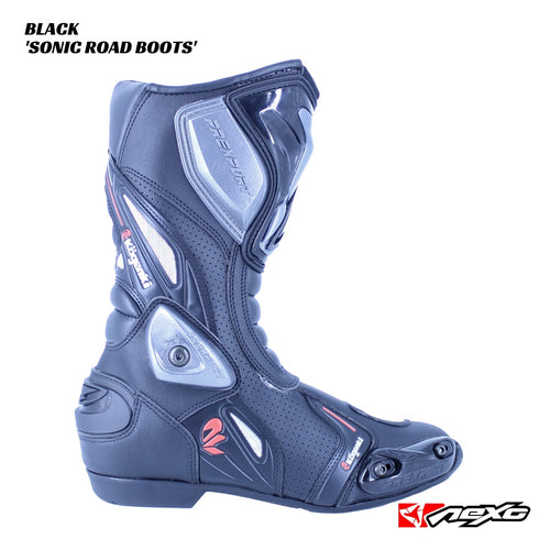 Nexo Sonic Road Boots - Black — Motorcycle Gear (image 2 of 4)