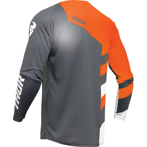 Thor 2024 Sector Checker Yourth Jersey - Charcoal/Orange