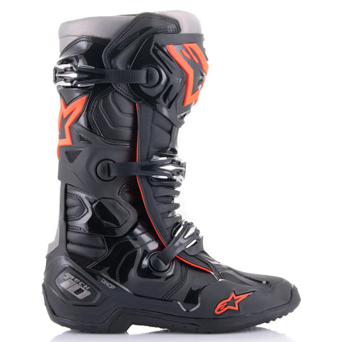 Alpinestars Tech 10 Boots - Black/Red Fluo