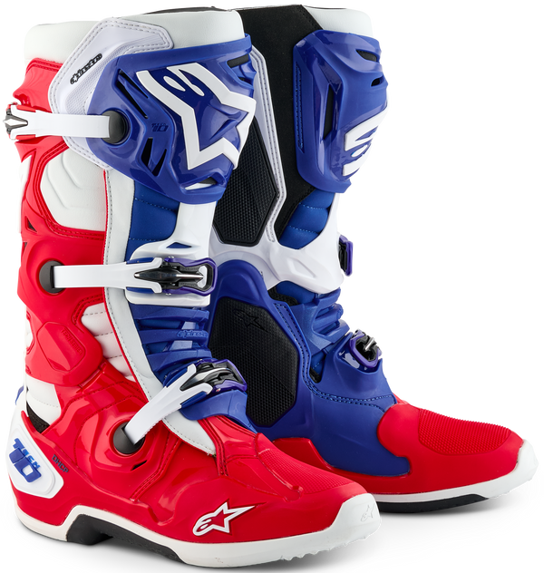 Alpinestars Limited Edition Fortitude Tech 10 Boots - Bright Red/White/Blue