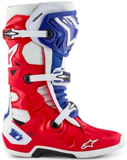 Alpinestars Limited Edition Fortitude Tech 10 Boots - Bright Red/White/Blue