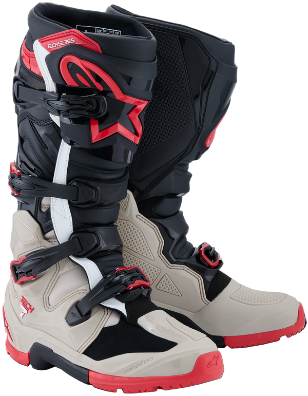 Alpinestars 2026 Tech 7 Enduro Boots - Black/Light Grey/Bright Red