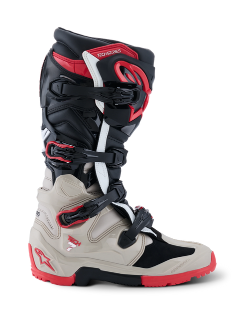 Alpinestars 2026 Tech 7 Enduro Boots - Black/Light Grey/Bright Red — Motorcycle Gear (image 2 of 7)