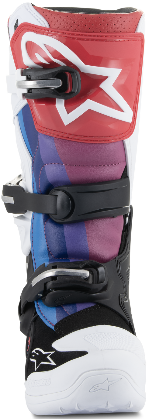 Alpinestars Youth Tech 7S Boots - Black/White/Rainbow