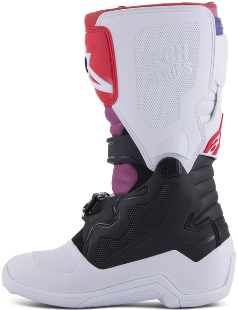 Alpinestars Youth Tech 7S Boots - Black/White/Rainbow