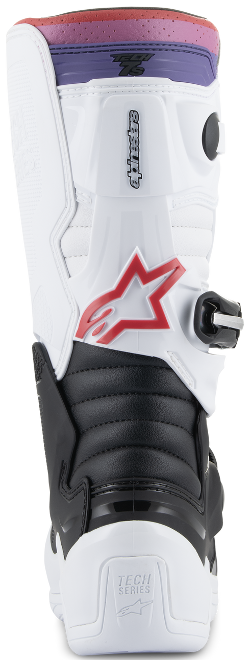 Alpinestars Youth Tech 7S Boots - Black/White/Rainbow