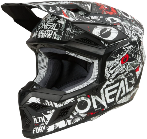 O'Neal 2025 3 Series Attack Helmet - Black/White